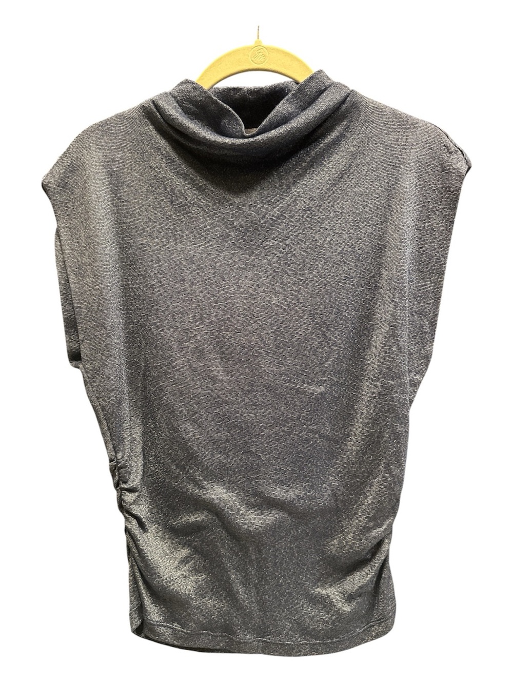 Michael Stars Metallic Blue/Silver Cowl Neck Tank
